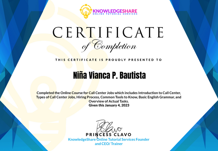certificate