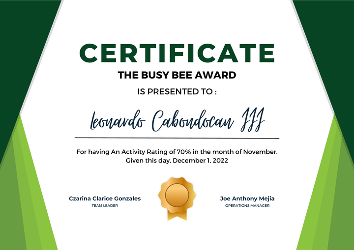 certificate