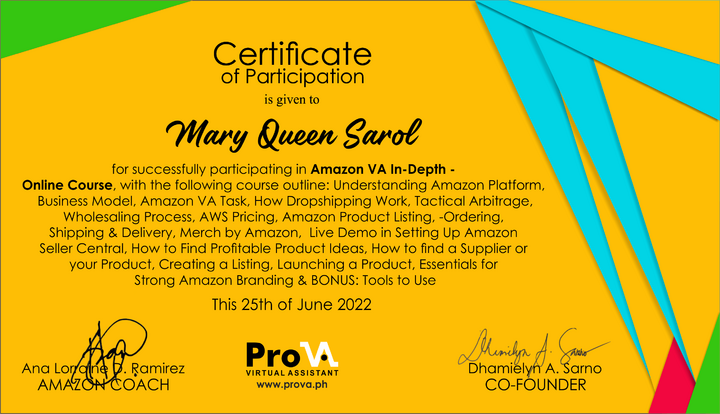 certificate