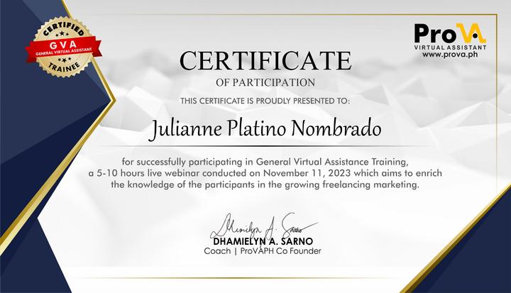 certificate