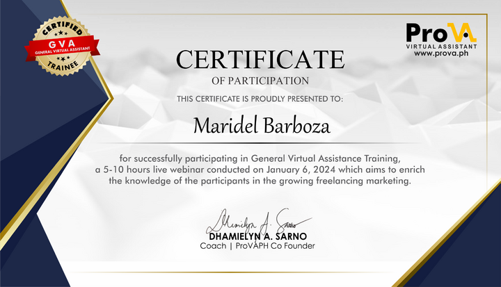 certificate