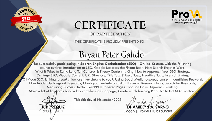 certificate