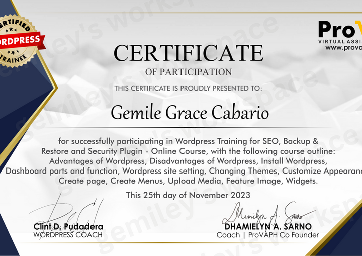 certificate