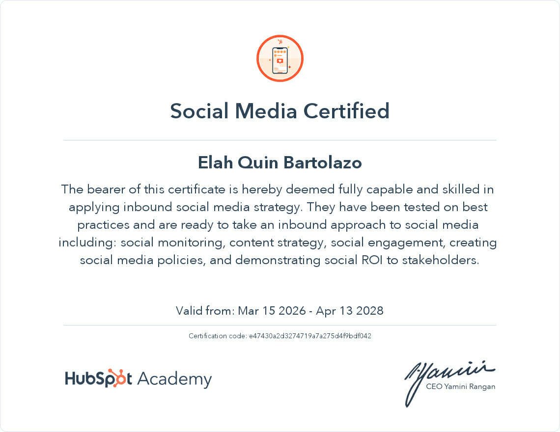 certificate